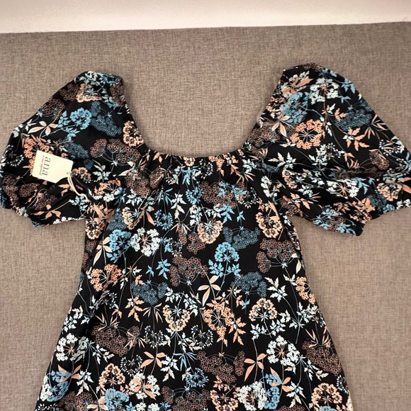 Brand New!! a.n.a a new approach Floral Dress Puffy Short Sleeves Small MSRP $60 - Picture 12 of 14